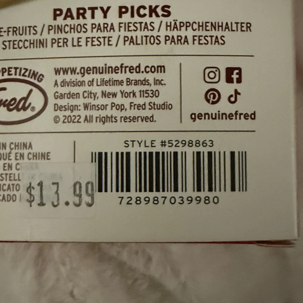 Fred Party Poopers Picks - Red and Brown